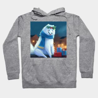 Cute Samoyed Drawing Hoodie